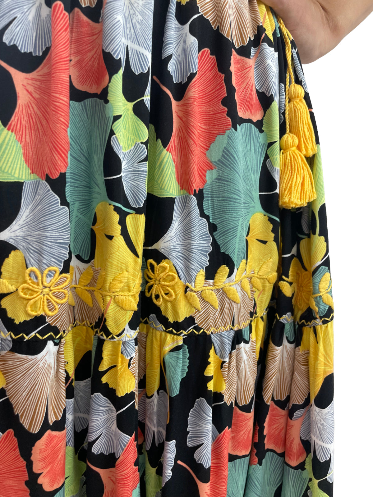 Vestido tradicional Aguacatenango. Flores Amarillo