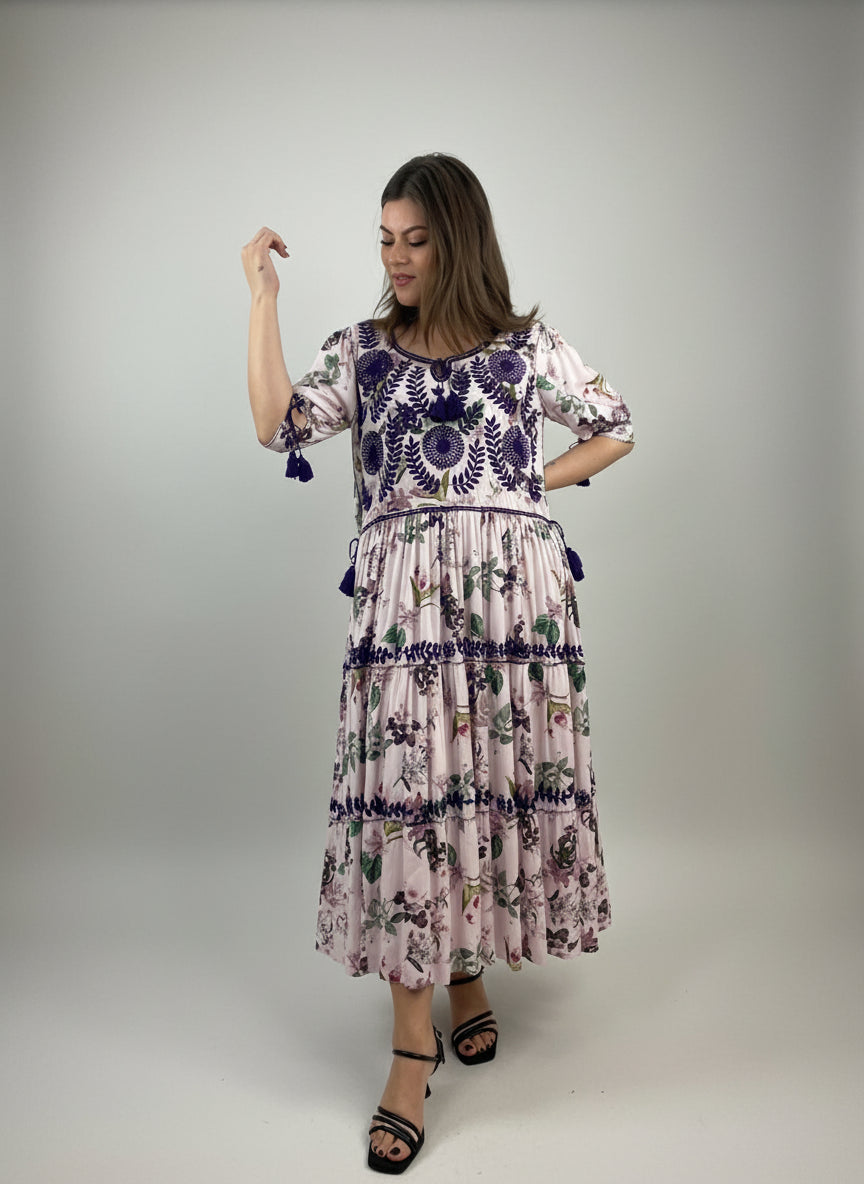 Vestido Chiapas Tradicional Aguacatenango tres vuelos