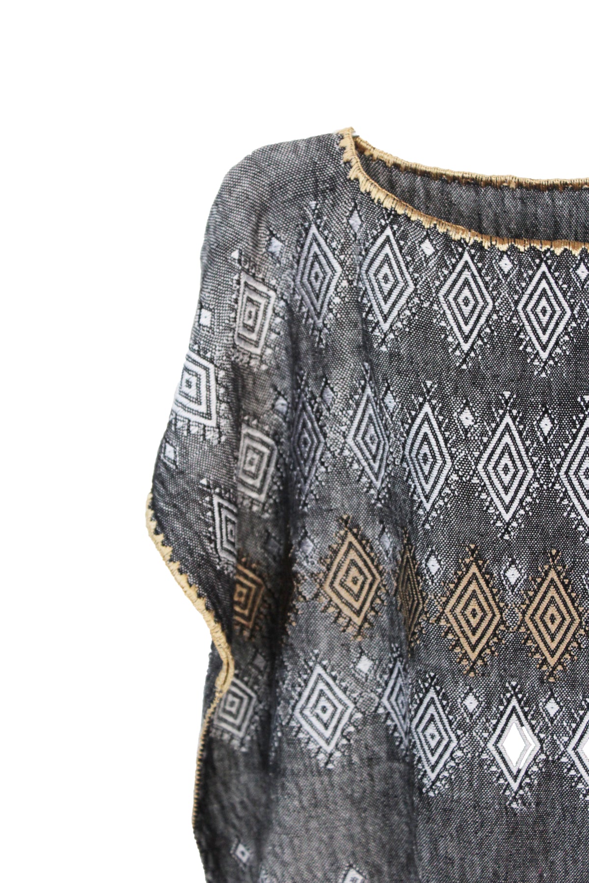 Vestido Carranza, doble brocado. Telar de cintura.