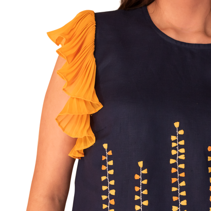 Blusa Milpa Con  Vuelos