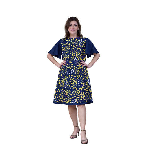 Vestido Lino M/Campana Bord. Huixtán