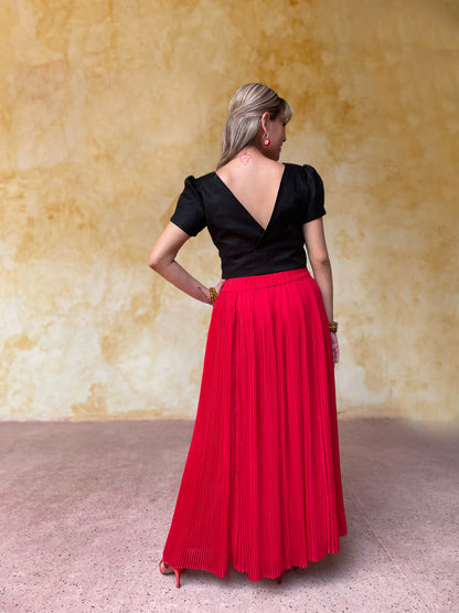 Falda Gaza Amatenango Plisada Larga