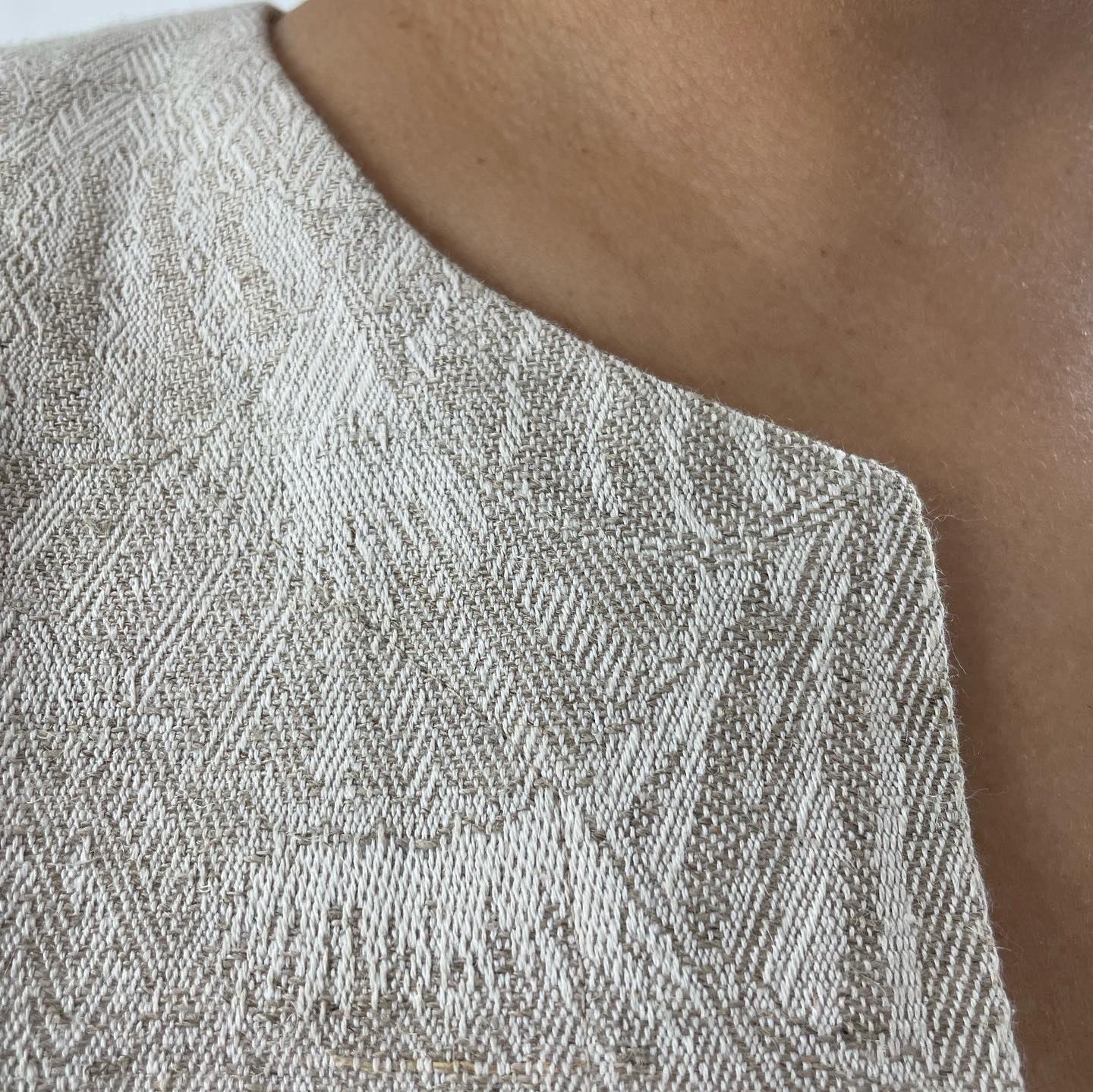 Saco Lino Puños Cancuc Beige
