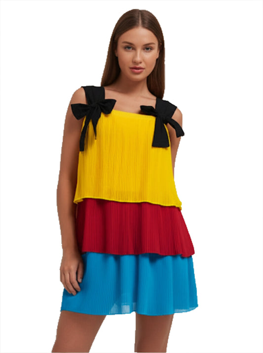 Vestido de lino Aguacatenango de 3 vuelos.