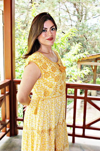 Vestido tradicional Aguacatenango rayón sin mangas