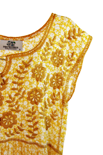 Vestido tradicional Aguacatenango rayón sin mangas