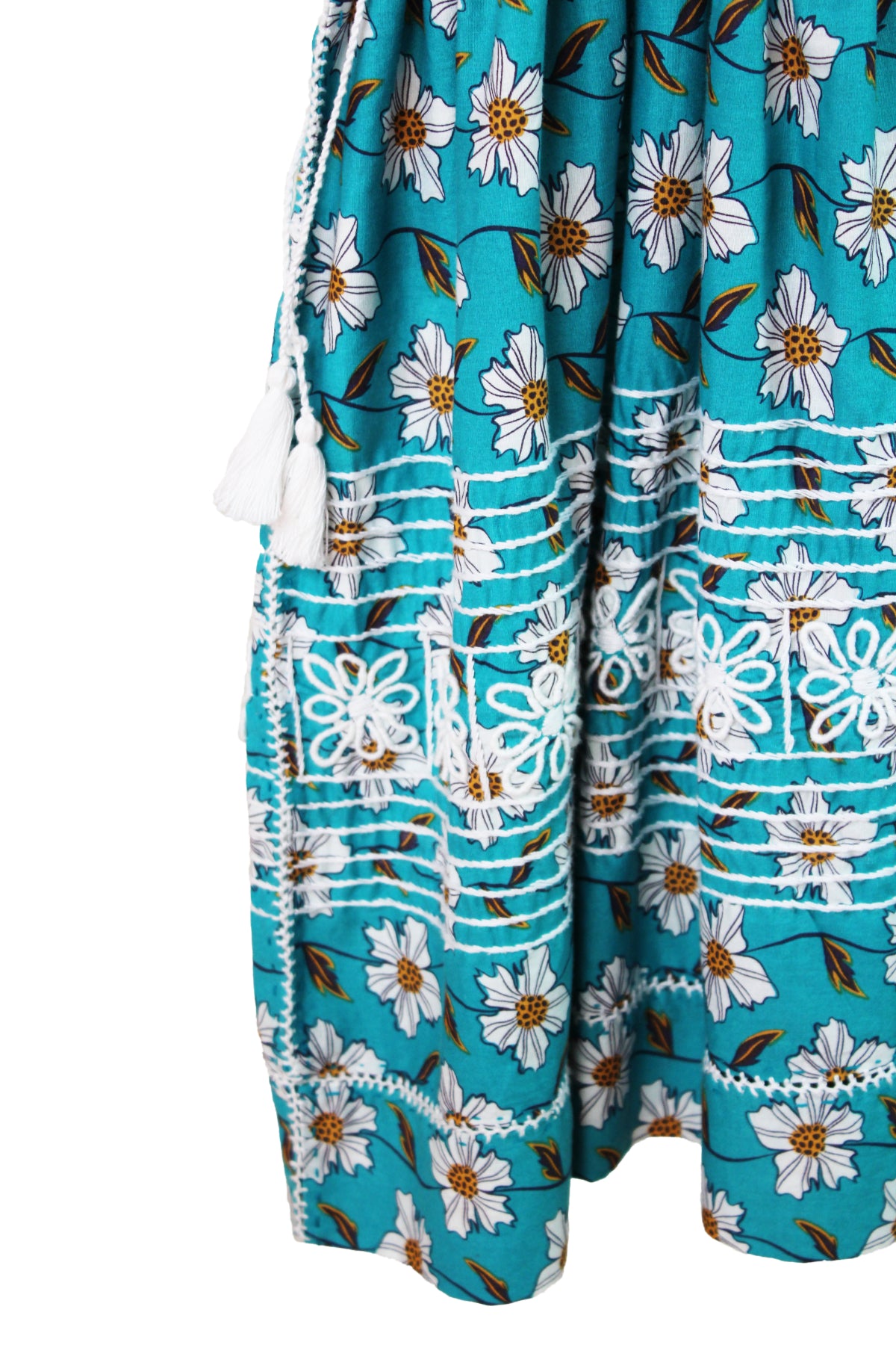 Vestido infantil tradicional Aguacatenango. Aqua
