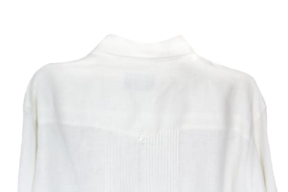 Guayabera de lino manga larga sin bordado