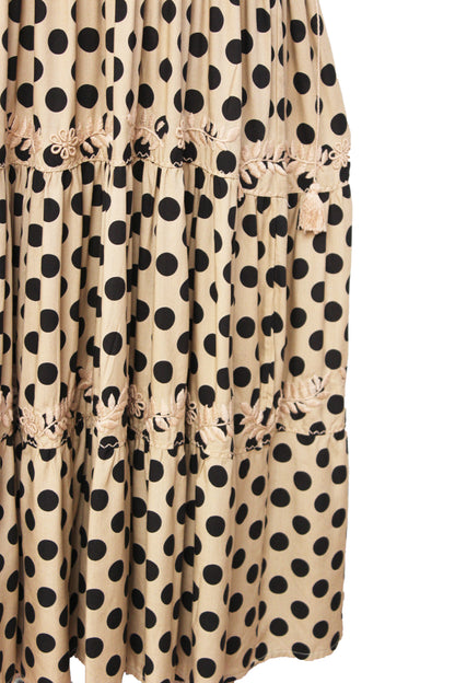 Vestido tradicional Aguacatenango. Beige