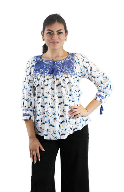 Blusa Aguacatenango Bolitas Algodón