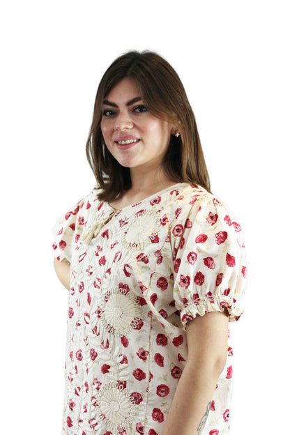 Vestido Chemise. Flores