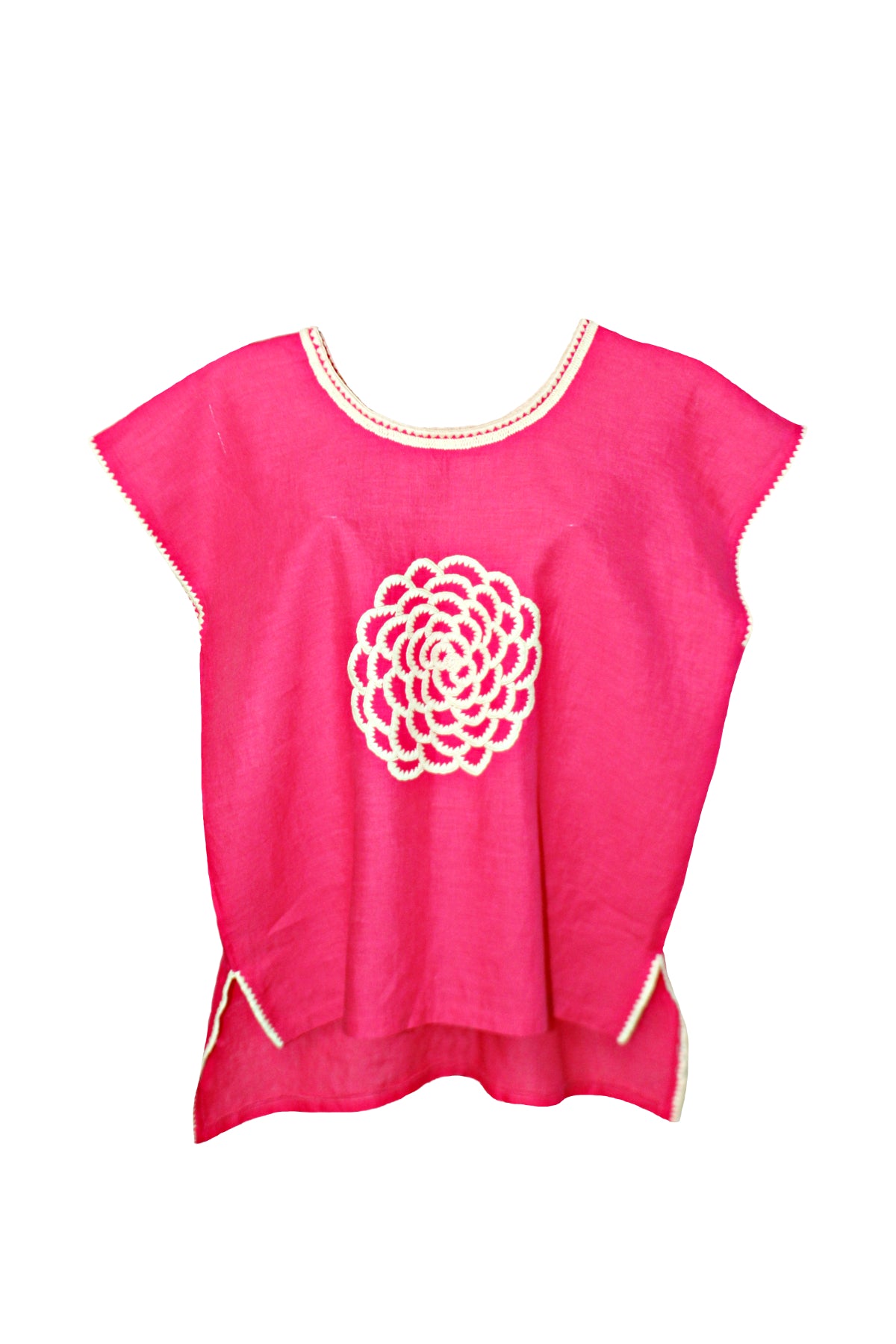 Blusa Chiapas Crisantemo color fucsia 