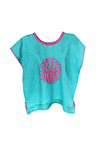 Blusa Chiapas Crisantemo color menta
