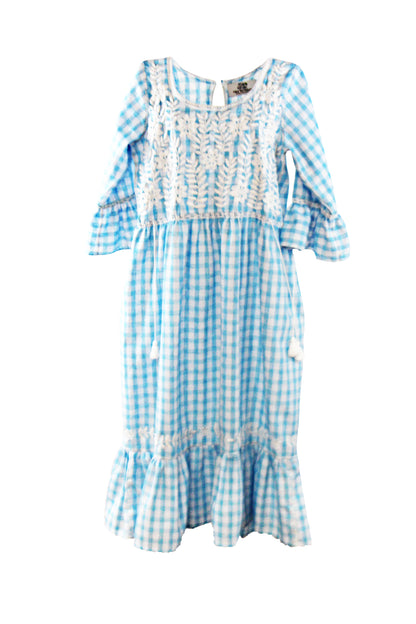 Vestido tradicional Aguacatenango manga campana