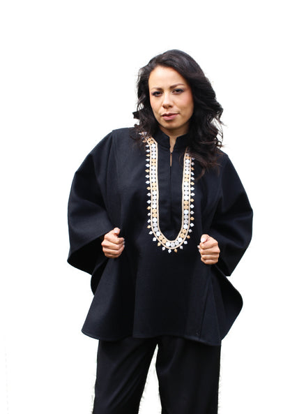 Capa Nayarit paño bordado Chamula