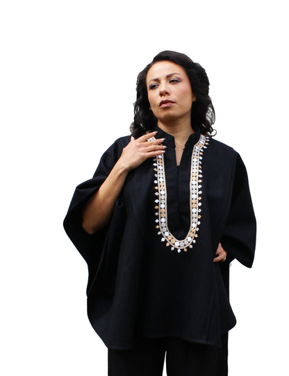 Capa Nayarit paño bordado Chamula