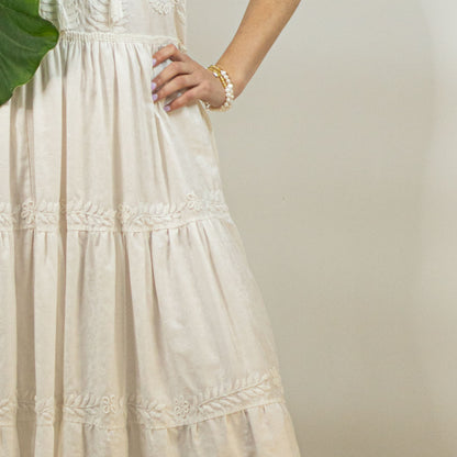Vestido algodón Polonia bordado Aguacatenango