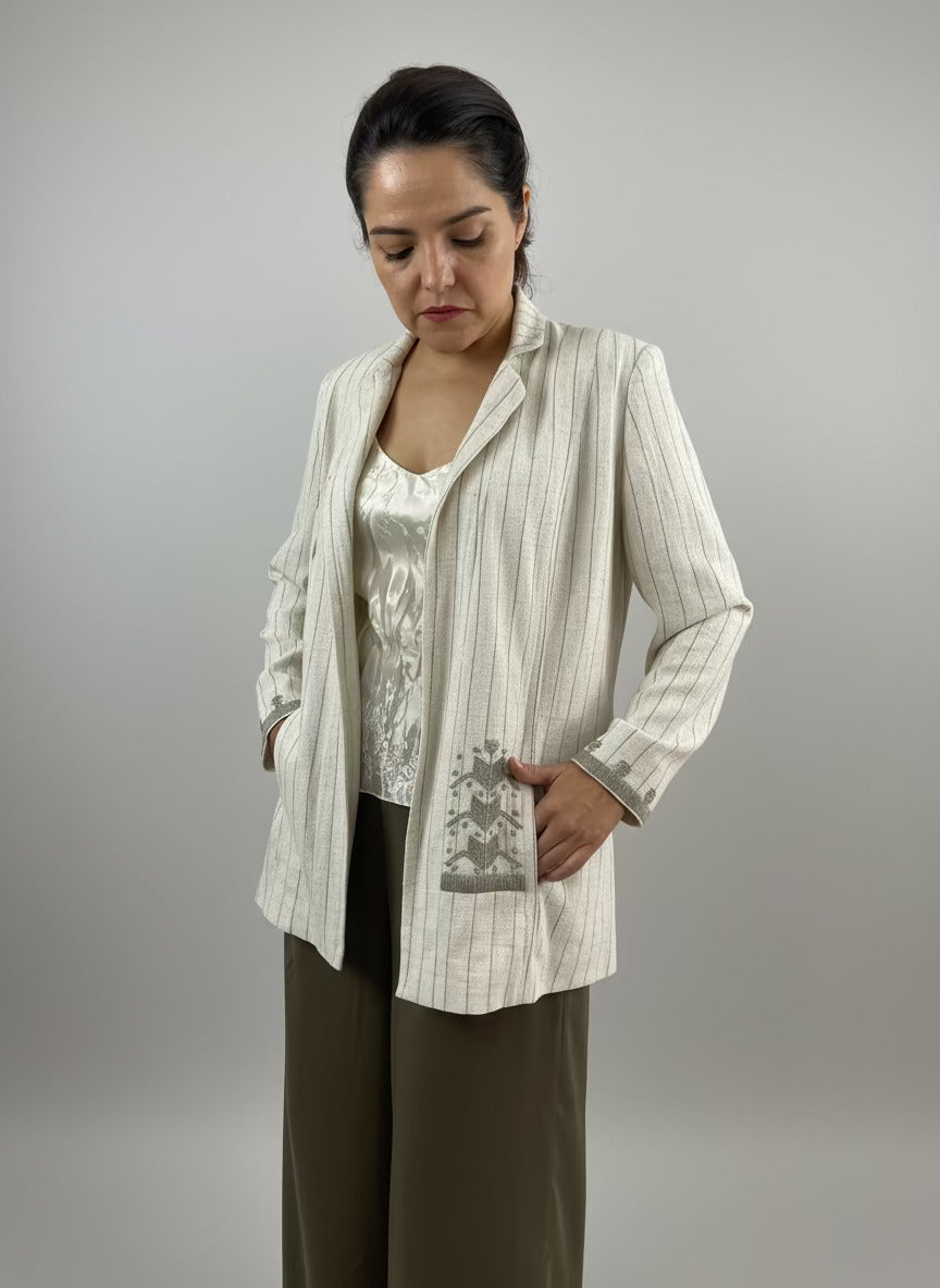 Saco Chiapas bordado milpa