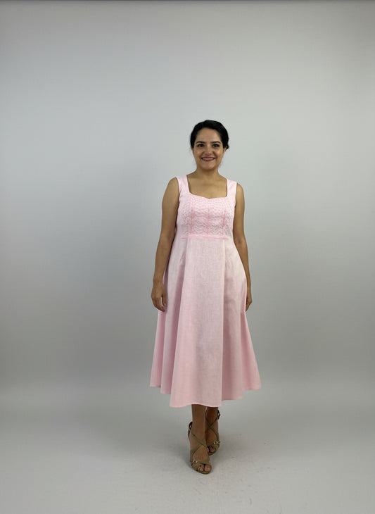 Vestido Chiapas bordado milpa