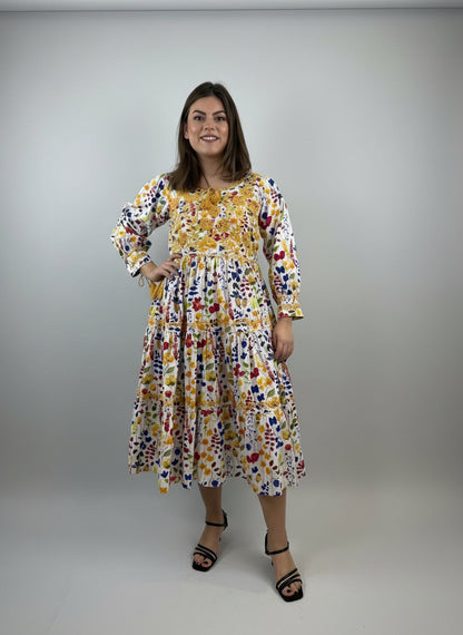 Vestido Chiapas Tradicional Aguacatenango tres vuelos