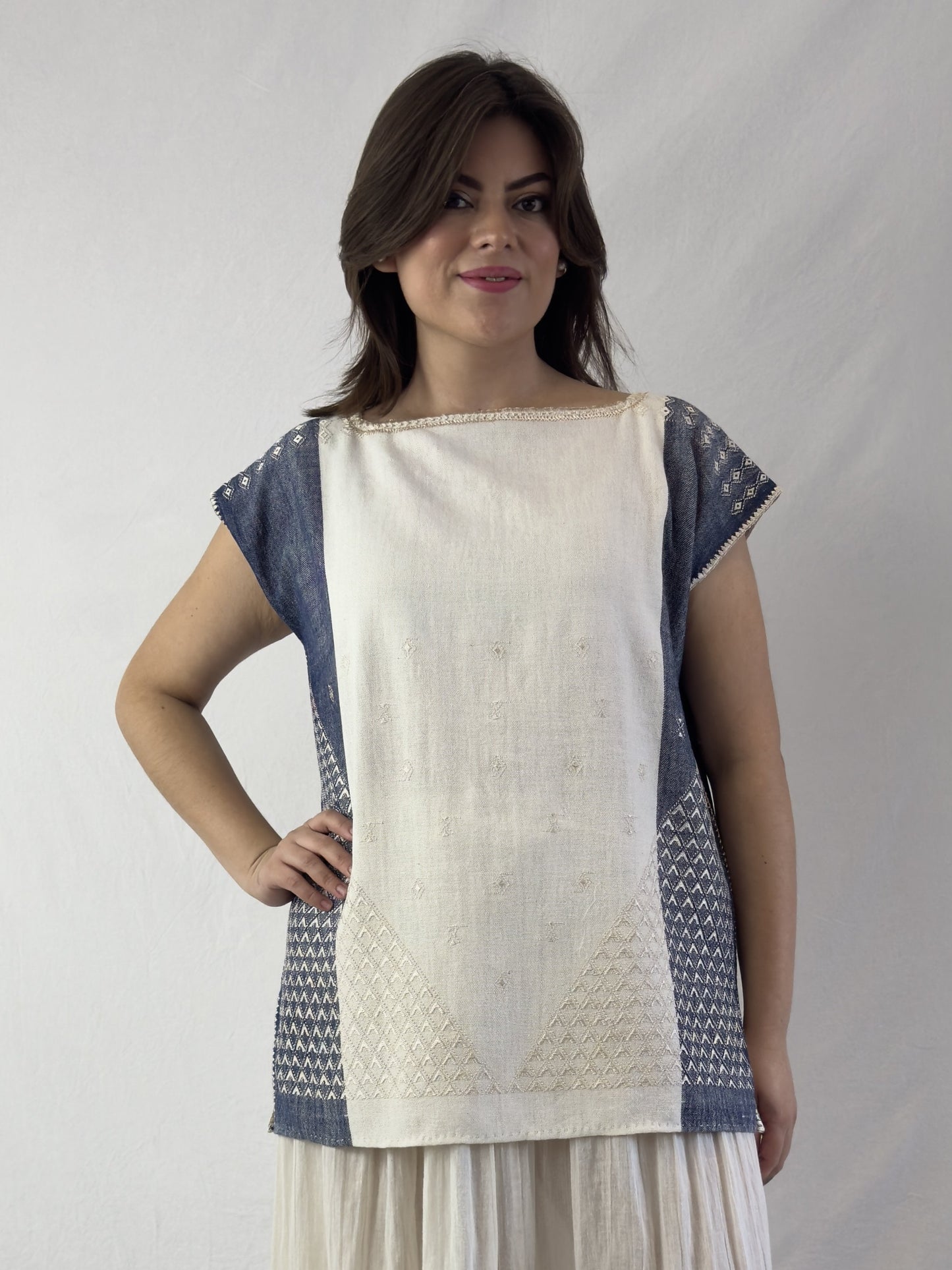 Blusa Chiapas  telar de cintura bicolor