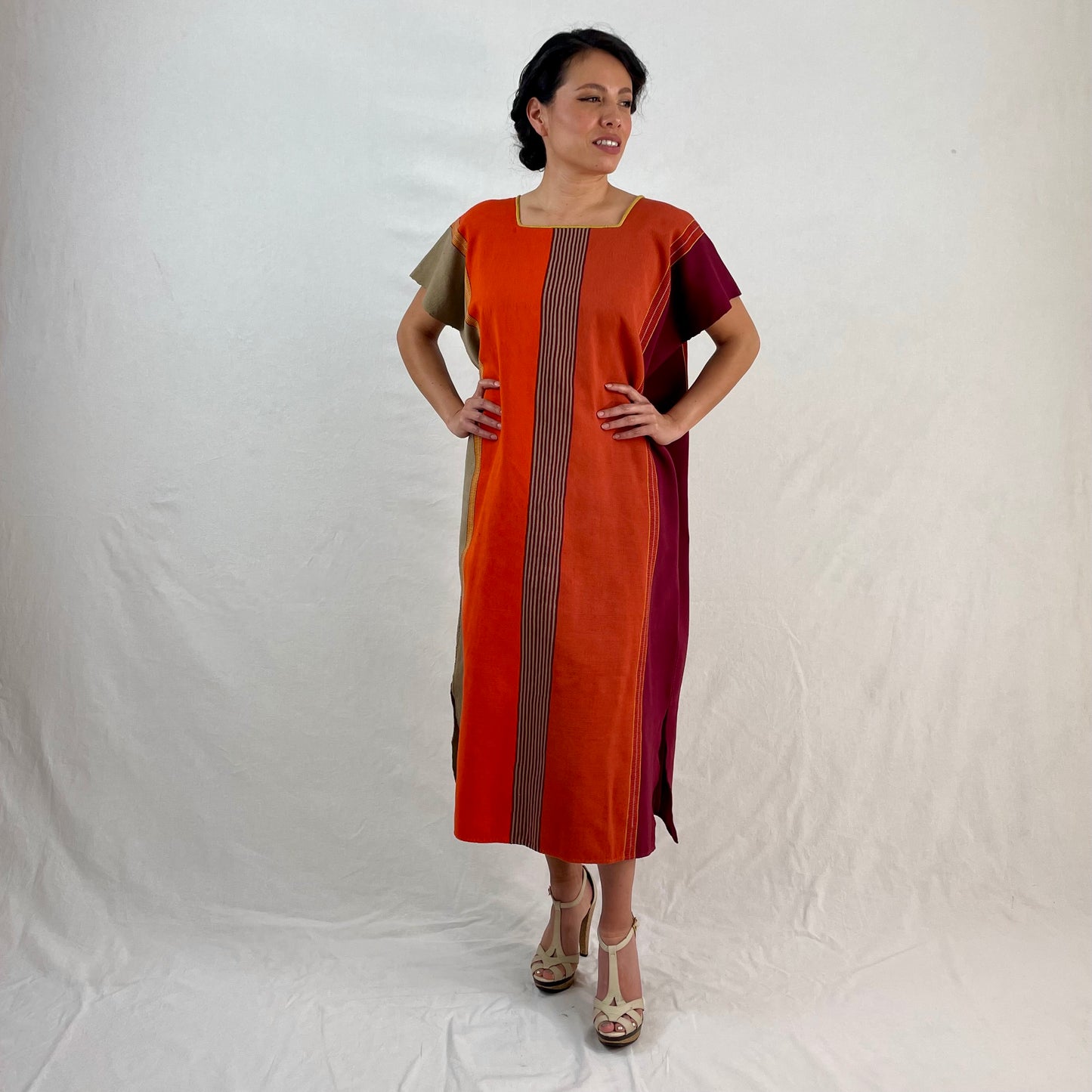 Vestidos Telar Rayas Larrainzar