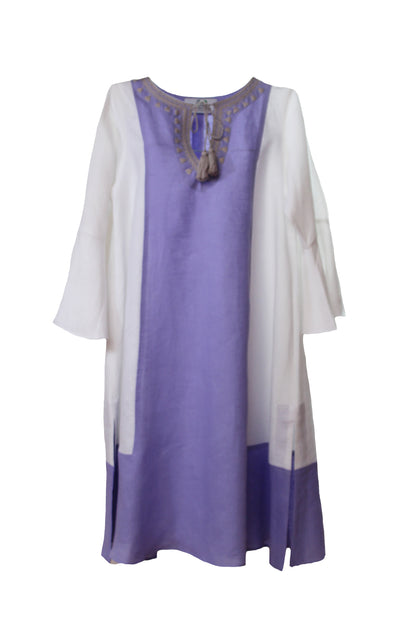 Vestido bicolor Medellín bordado Chamula