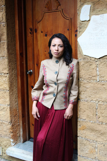 Saco de lino polaco bordado Chamula.