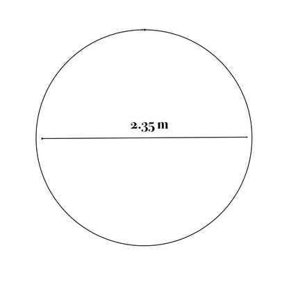 Mantel redondo Montebello (+ 8 servilletas).