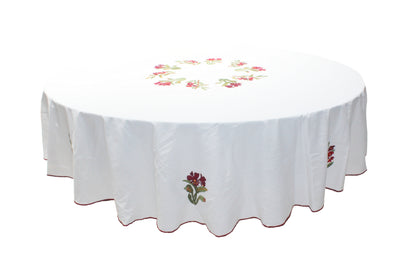 Mantel redondo Montebello (+ 8 servilletas).