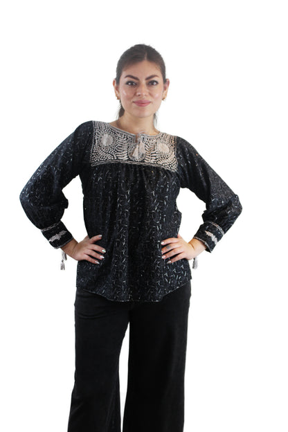 Blusa Aguacatenango Bolitas Algodón