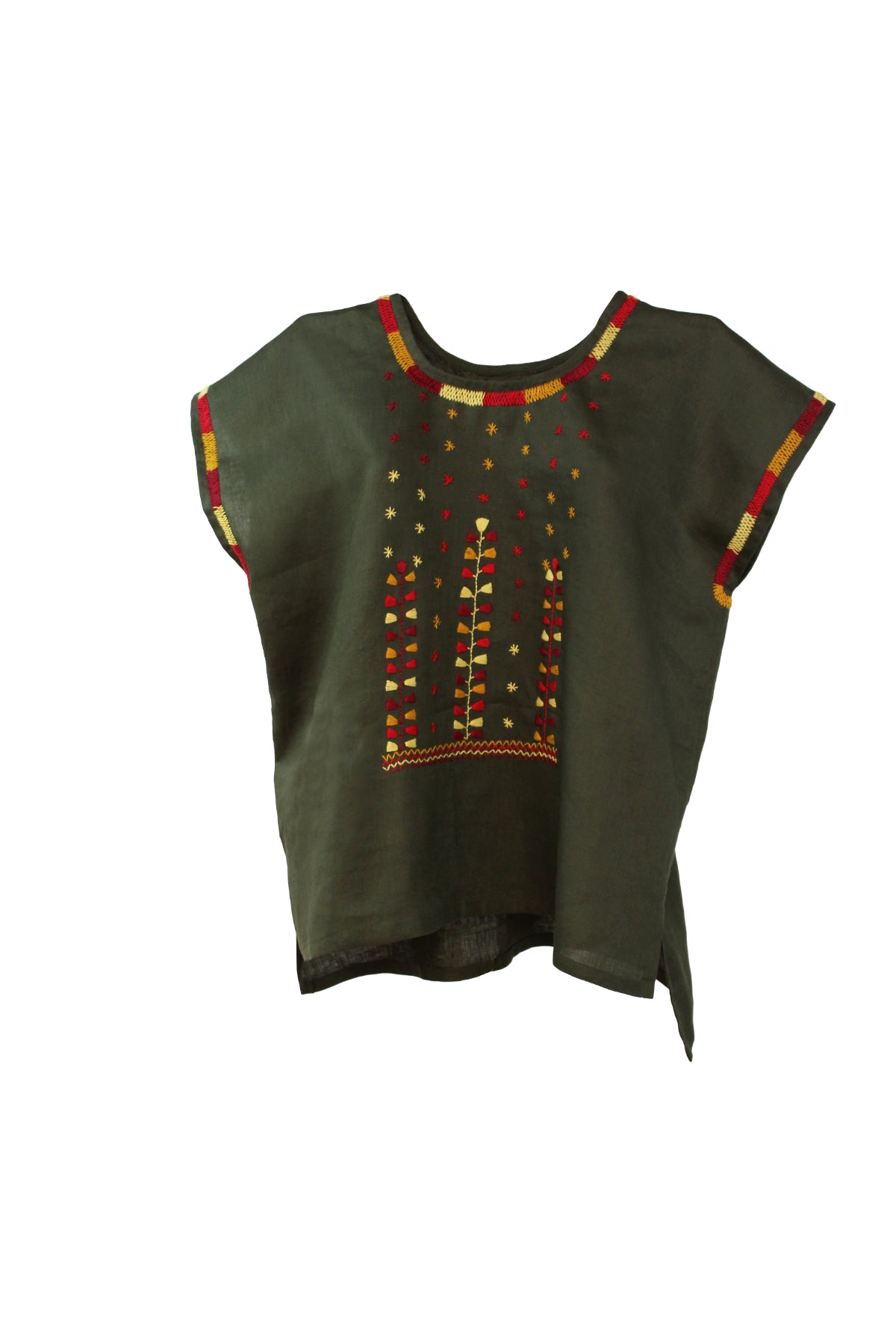 Blusa de lino bordada estrellitas