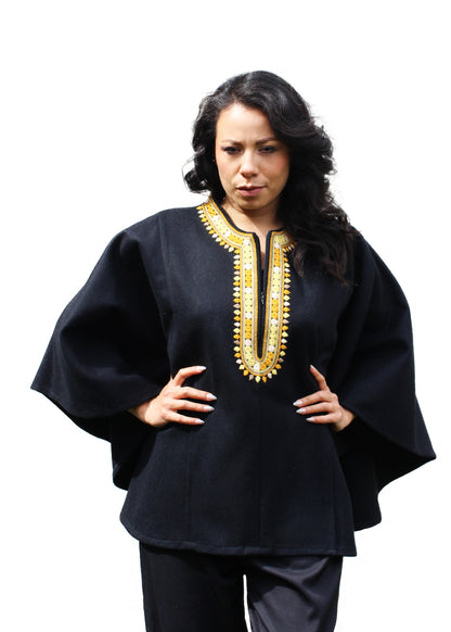 Capa Nayarit paño bordado Chamula