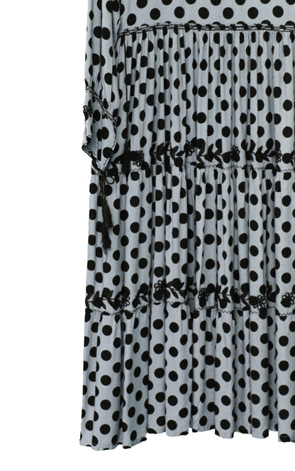 Vestido tradicional Aguacatenango. Gris plata