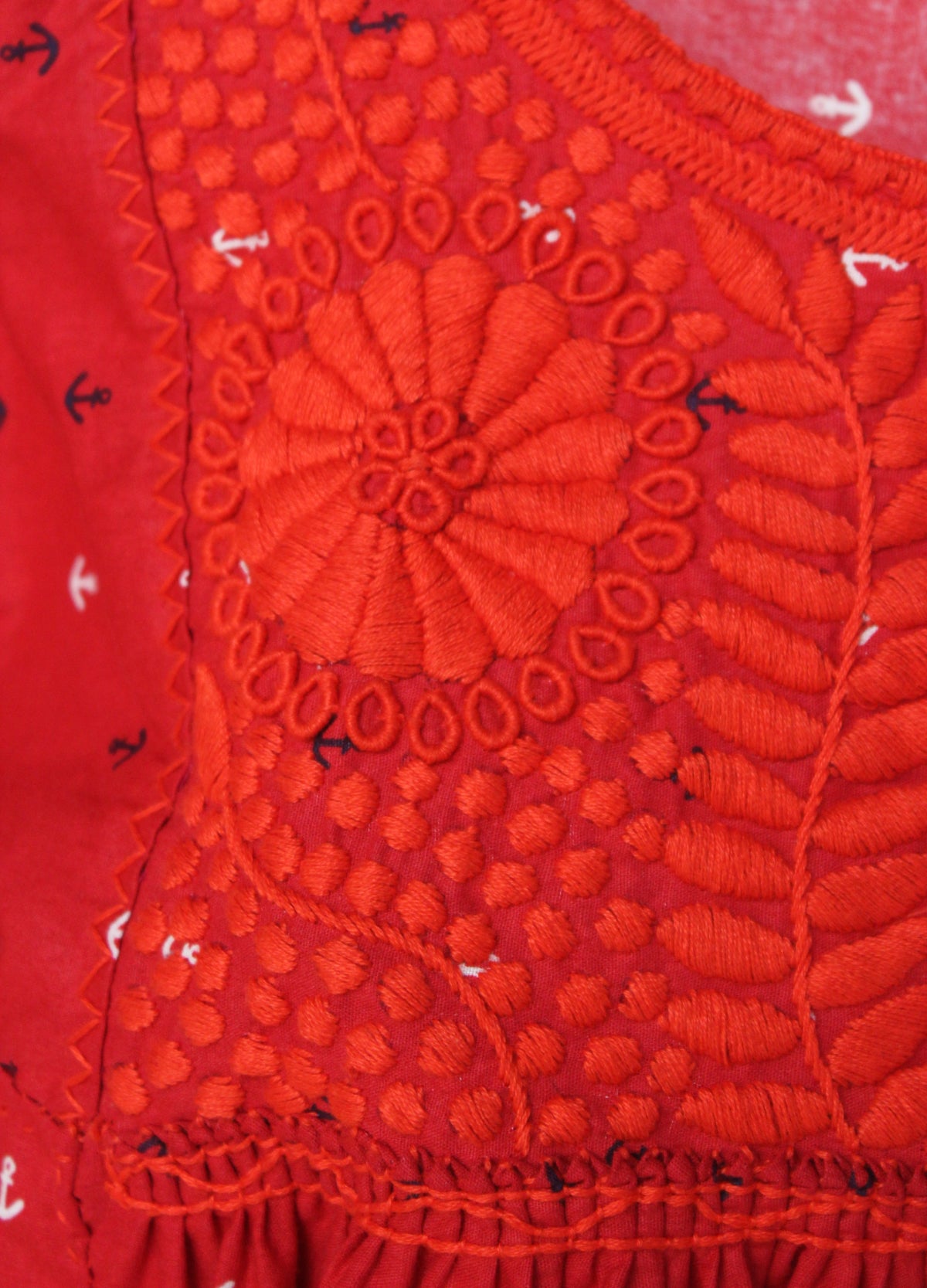 Blusa Aguacatenango Bolitas. Rojo
