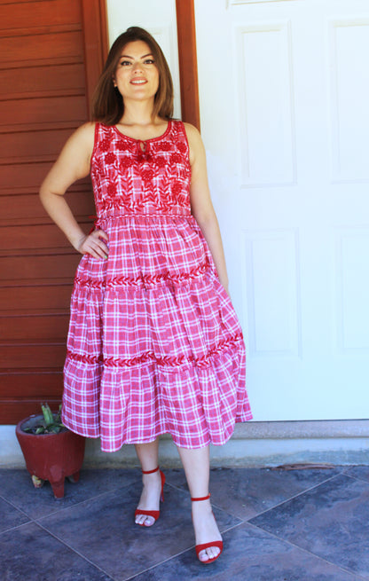 Vestido tradicional Aguacatenango sin mangas