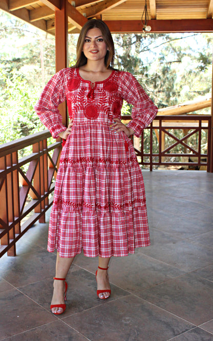 Vestido tradicional Aguacatenango manga larga