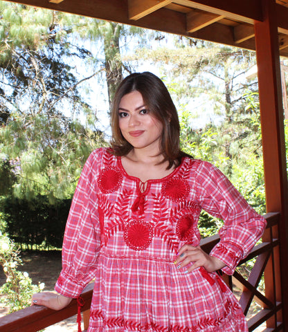 Vestido tradicional Aguacatenango manga larga