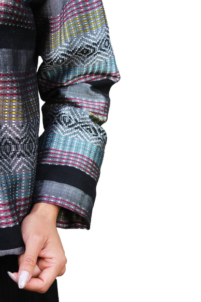 Saco tela artesanal sedalina, manga.