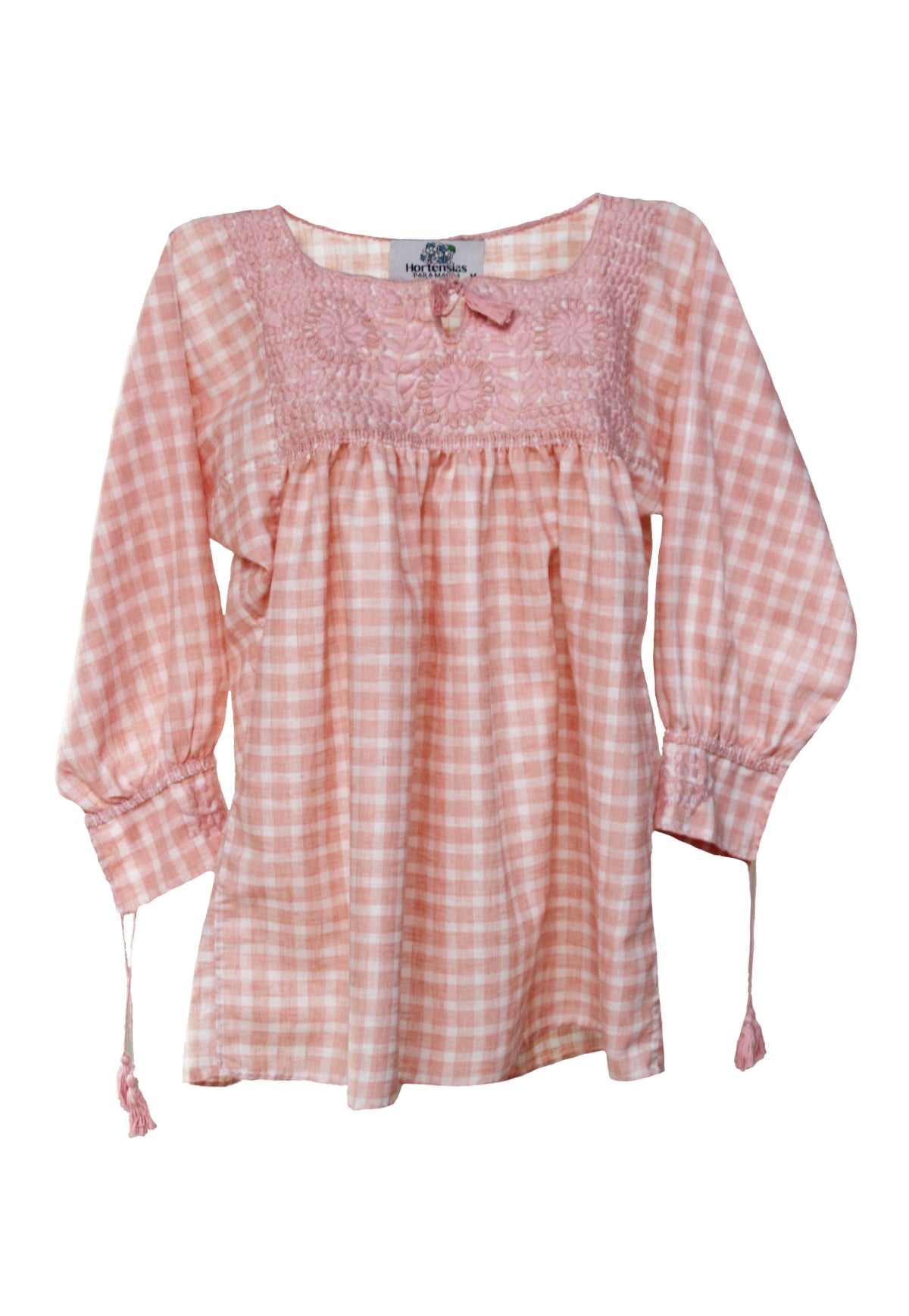 Blusa Aguacatenango Bolitas. Salmón