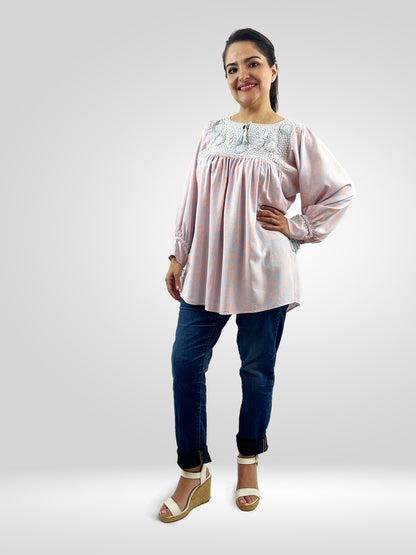 Blusa Aguacatenango Bolitas Algodón