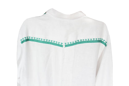 Guayabera de lino doble bordado