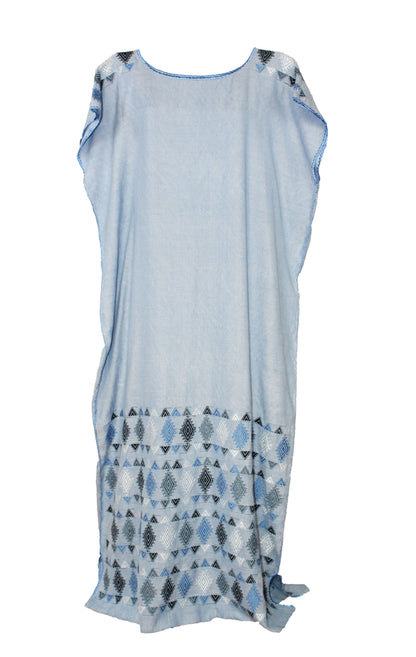 Vestido Huipil Carranza largo bordado.