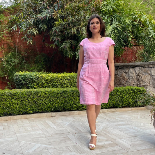 Vestido Telar Comitán Rosa