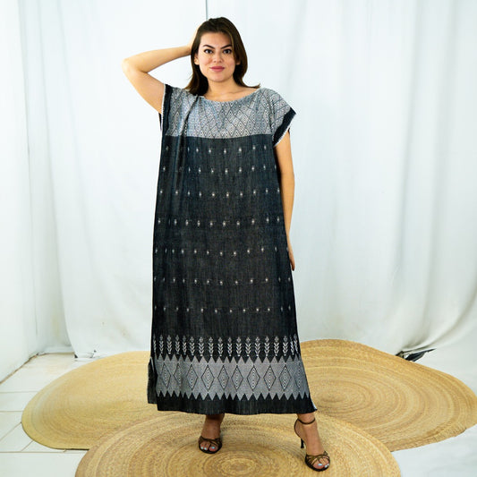 Vestido Doble Bordado Telar Carranza