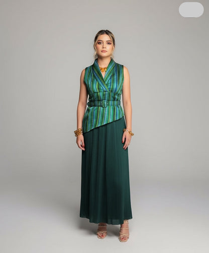 Blusa Chiapas Telar de Pedal con Cinturón