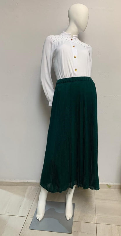 Falda Gaza Amatenango Plisada Larga