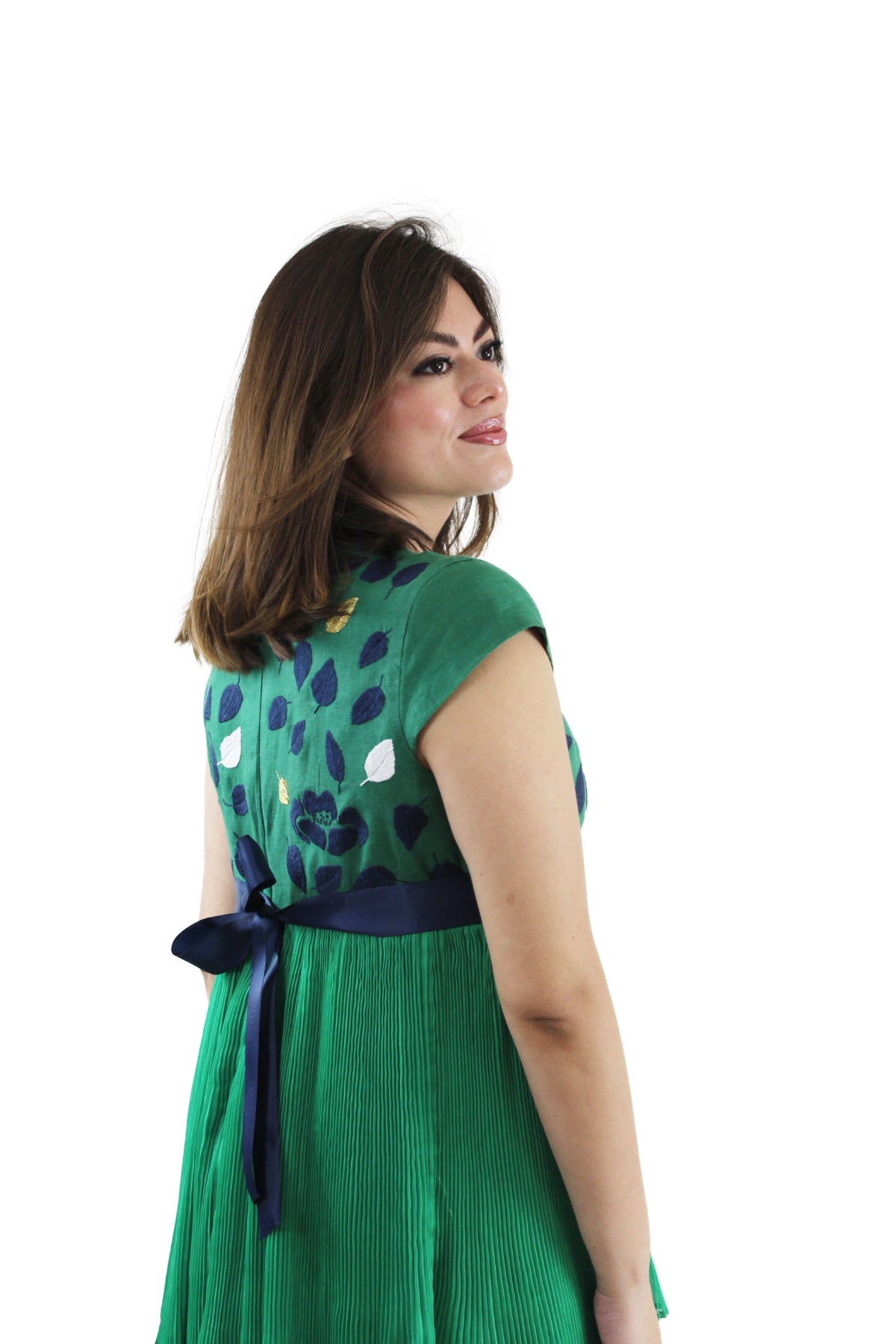 Vestido de lino plisado. Huixtán
